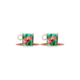 Teas and Cs Tropicana Demi Cup and Saucer 100ML Set of 2 Blue Gift Boxed