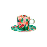 Teas and Cs Tropicana Demi Cup and Saucer 100ML Set of 2 Pink Gift Boxed