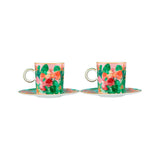 Teas and Cs Tropicana Demi Cup and Saucer 100ML Set of 2 Pink Gift Boxed