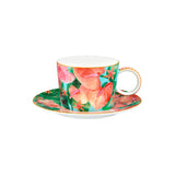 Teas and Cs Tropicana Cup and Saucer 250ML Blue Gift Boxed