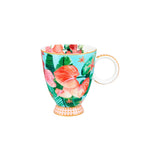 Teas and Cs Tropicana Footed Mug 300ML Blue Gift Boxed