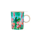 Teas and Cs Tropicana Lidded Mug With Infuser 340ML Blue Gift Boxed