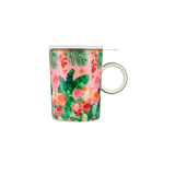 Teas and Cs Tropicana Lidded Mug With Infuser 340ML Pink Gift Boxed