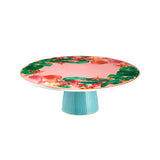 Teas and Cs Tropicana Footed Cake Stand 28cm Pink Gift Boxed