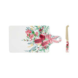 MW Festive Flora Cheese Platter and Cheese Knife Set