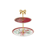 MW Festive Flora 2 Tier Cake Stand