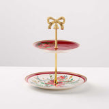 MW Festive Flora Cake Stand on Tabletop Background