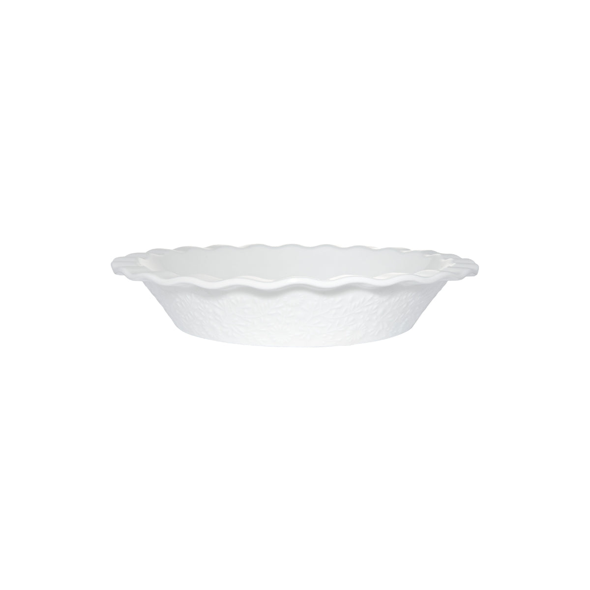Blooms Fluted Pie Dish 21.5x4cm White Gift Boxed