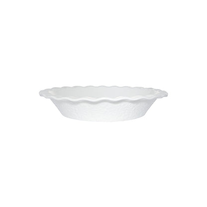 Blooms Fluted Pie Dish 21.5x4cm White Gift Boxed