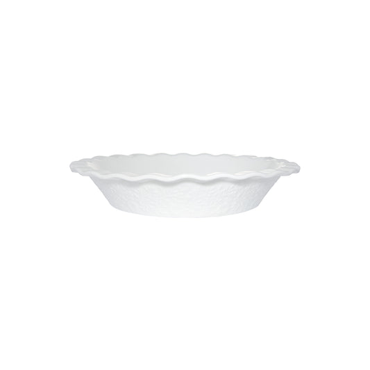 Blooms Fluted Pie Dish 21.5x4cm White Gift Boxed