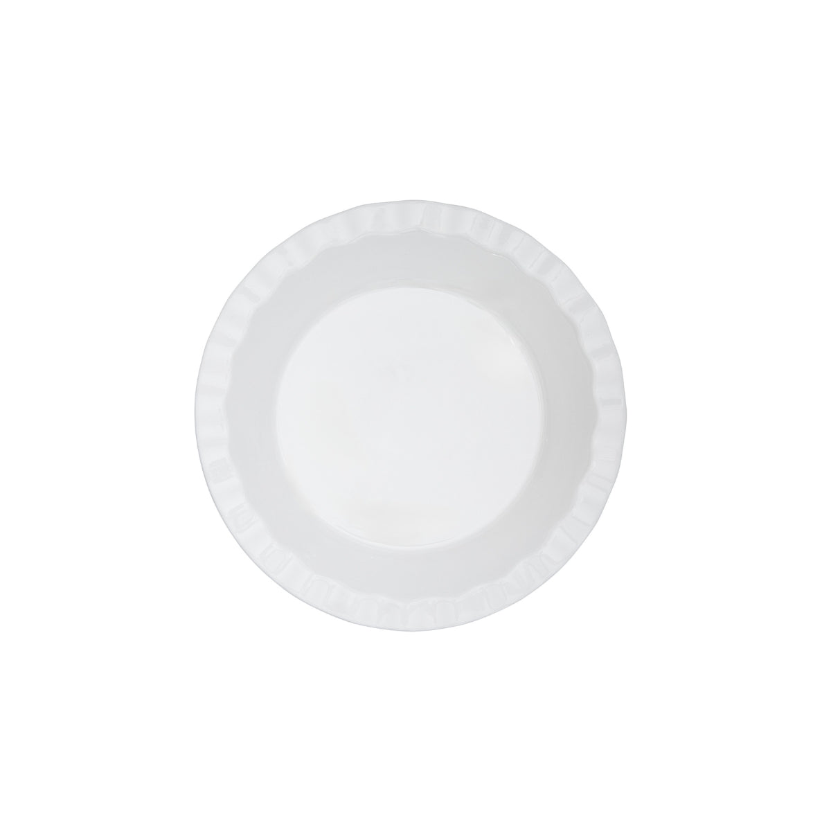 Blooms Fluted Pie Dish 21.5x4cm White Gift Boxed