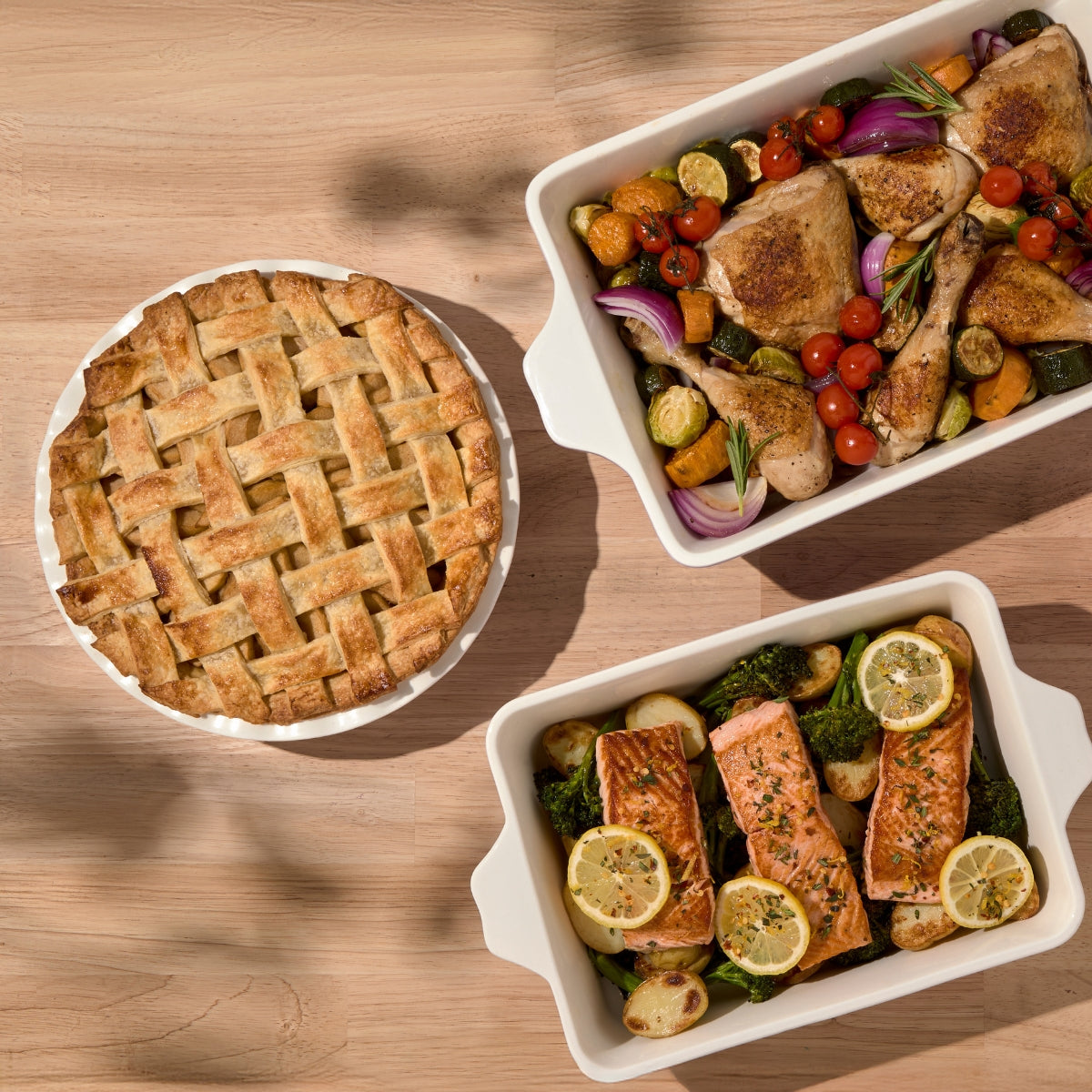 Blooms Fluted Pie Dish 21.5x4cm White Gift Boxed