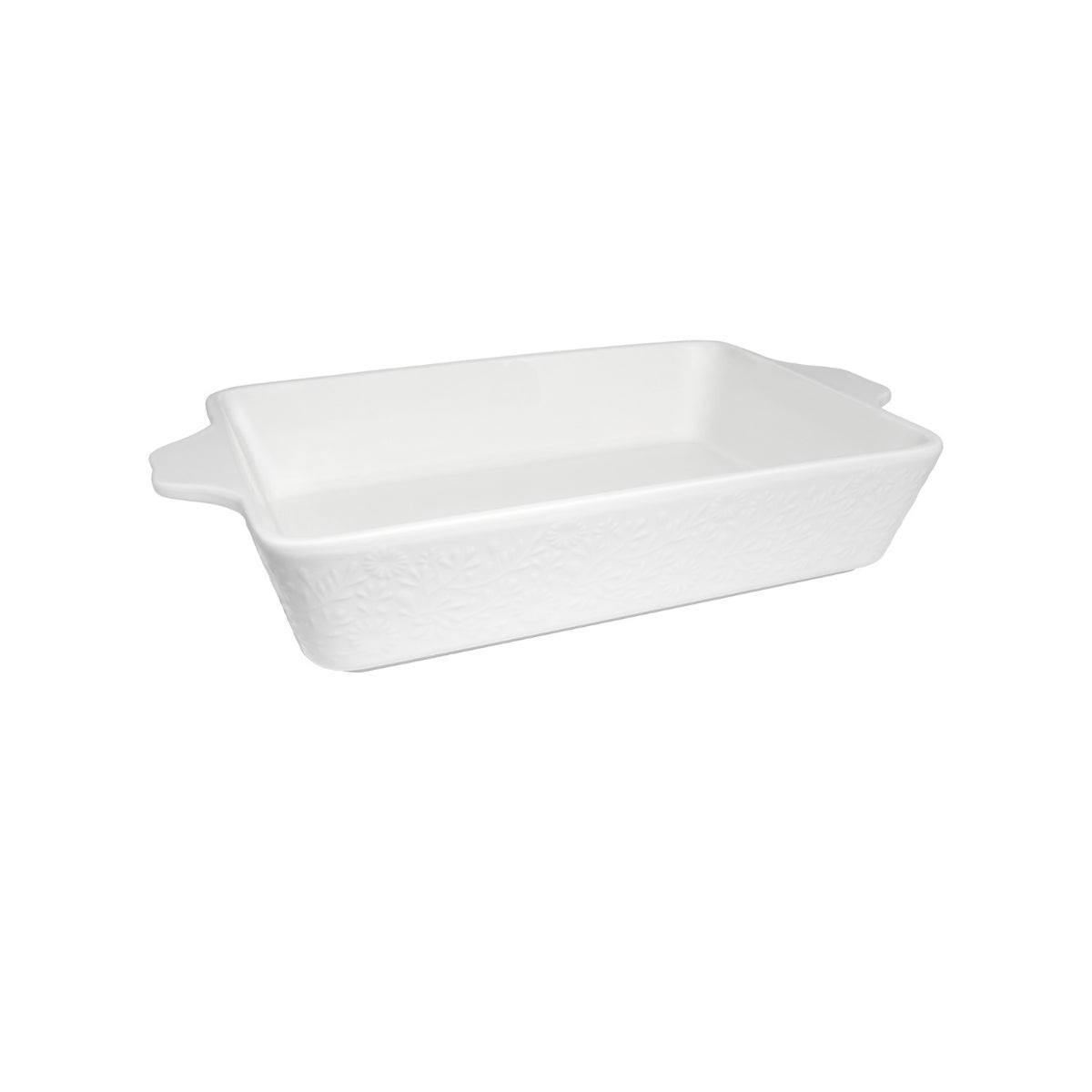 Blooms Rectangular Baker 32x22x6.5cm White Gift Boxed