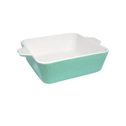 Blooms Square Baker 19x19x6.5cm Green Gift Boxed