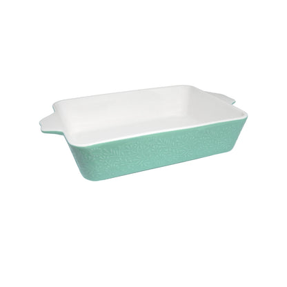Blooms Rectangular Baker 27x19x6.5cm Green Gift Boxed