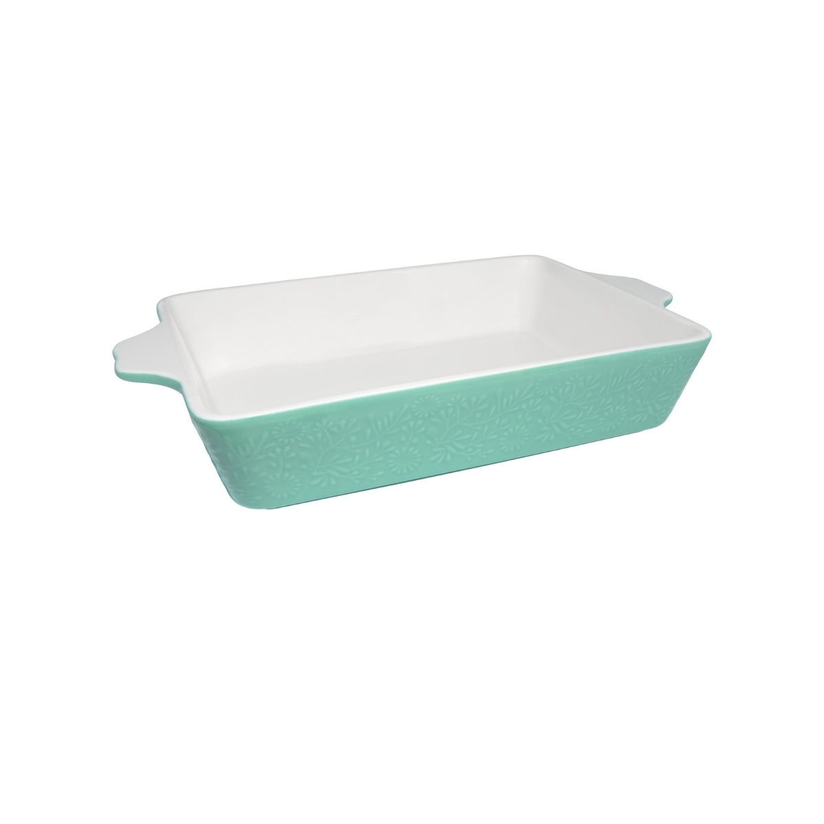 Blooms Rectangular Baker 32x22x6.5cm Green Gift Boxed