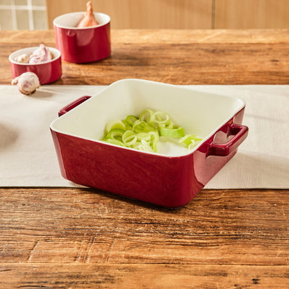 Maxwell & Williams Epicurious Square Baker 19x7cm Bordeaux Gift Boxed