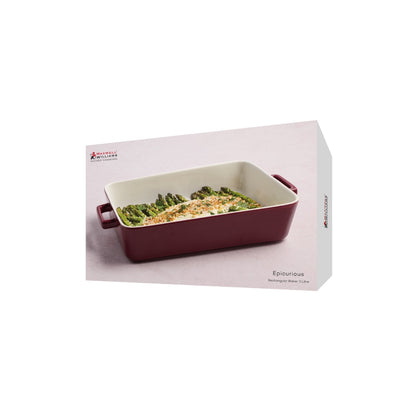 Maxwell & Williams Epicurious Rectangular Baker 34x23x6.5cm Bordeaux Gift Boxed