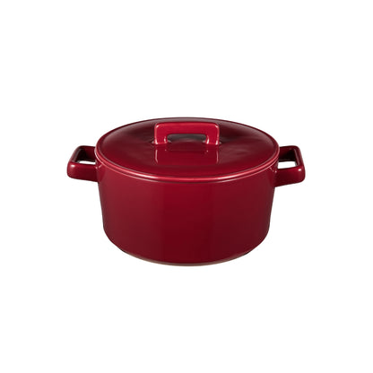 Maxwell & Williams Epicurious Round Casserole 17x8cm 1.3L Bordeaux Gift Boxed
