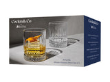 Cocktail & Co Atlas Whisky Glass 355ML Set of 2 Gift Boxed