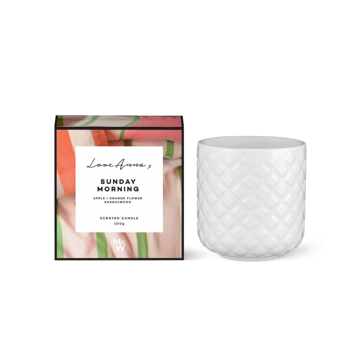 LA Scentimental Fragrance Candle 100g Sunday Mornings Gift Boxed