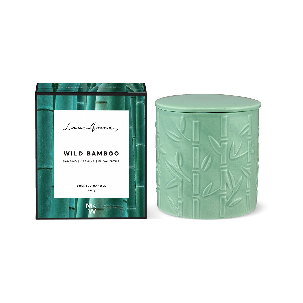 Love Anna by Maxwell & Williams Wild Bamboo Candle 290ml with Gift Box