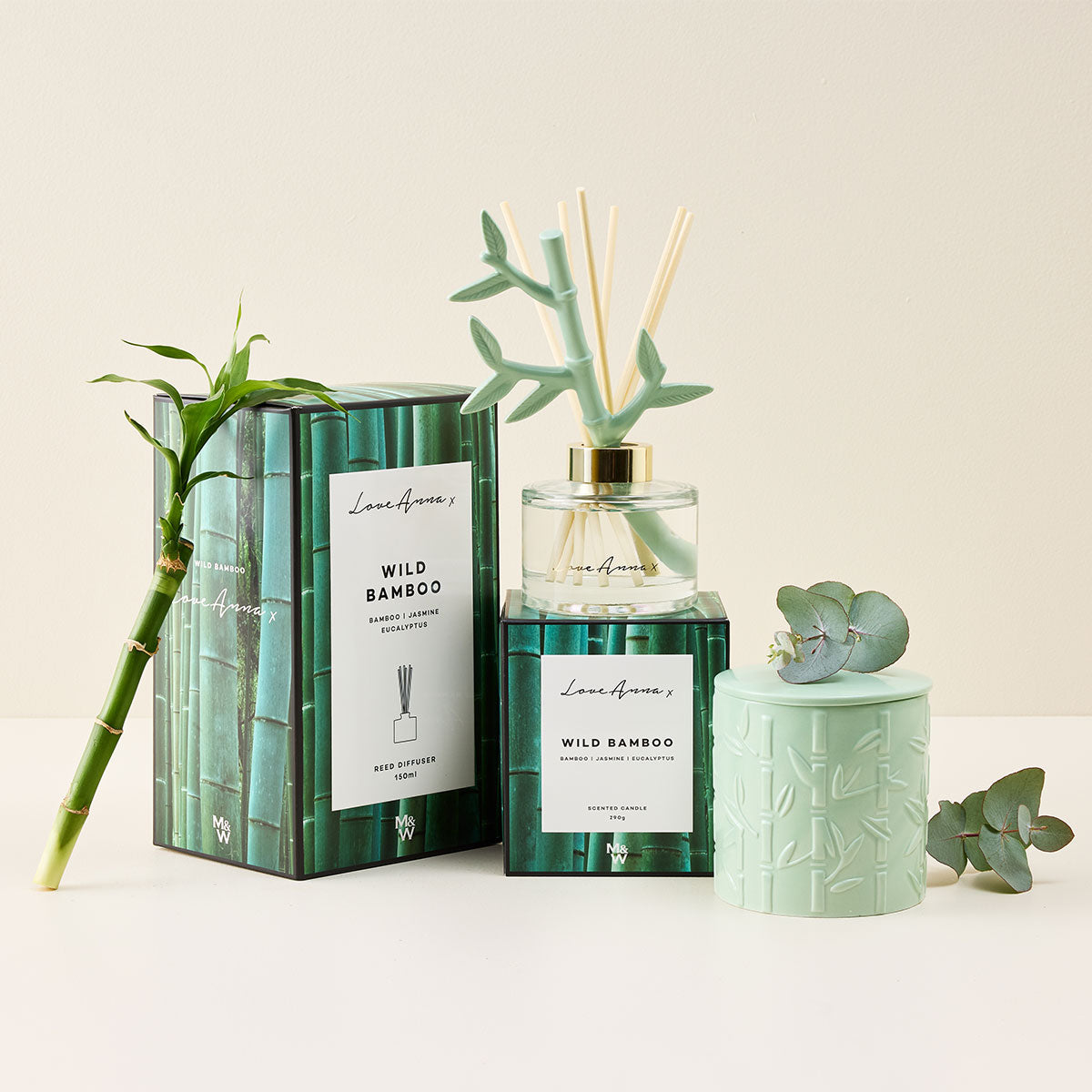 Love Anna by Maxwell & Williams Wild Bamboo Candle and Reed Diffuser