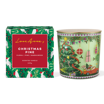 Festive Down Under Fragrance Candle 600g Christmas Pine Gift Boxed