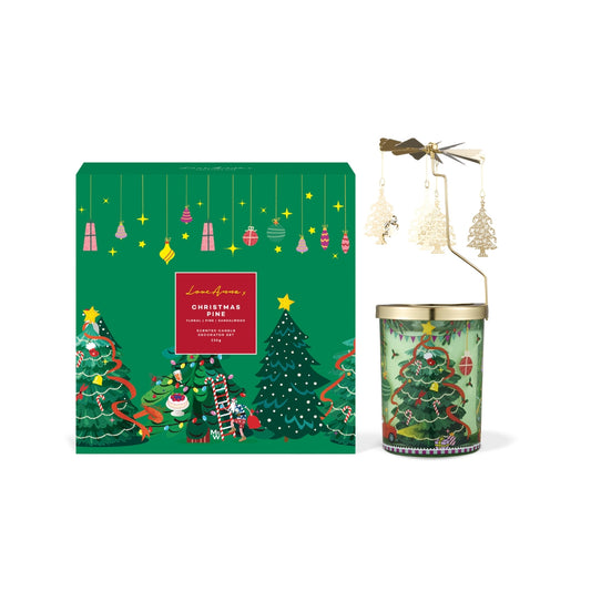 Festive Down Under Fragrance Candle 235g Christmas Pine Decorator Set Gift Boxed