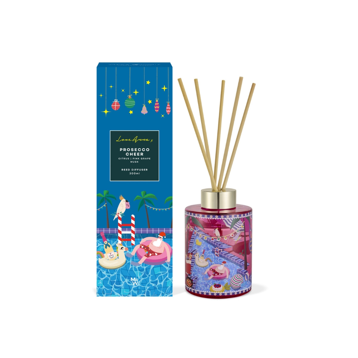 Festive Down Under Diffuser 300ML Prosecco Cheer Gift Boxed | Maxwell ...