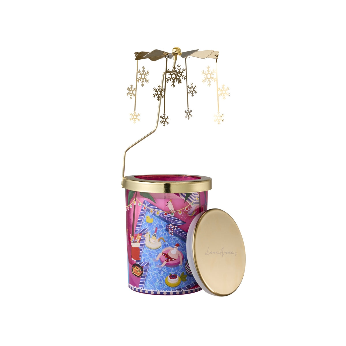 Festive Down Under Fragrance Candle 235g Prosecco Cheer Decorator Set Gift Boxed