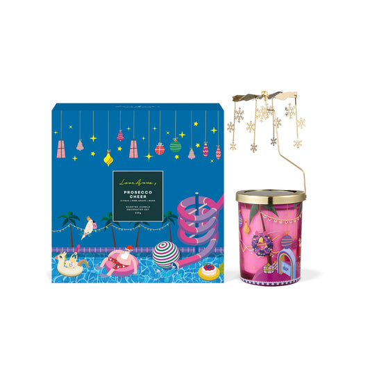 Festive Down Under Fragrance Candle 235g Prosecco Cheer Decorator Set Gift Boxed