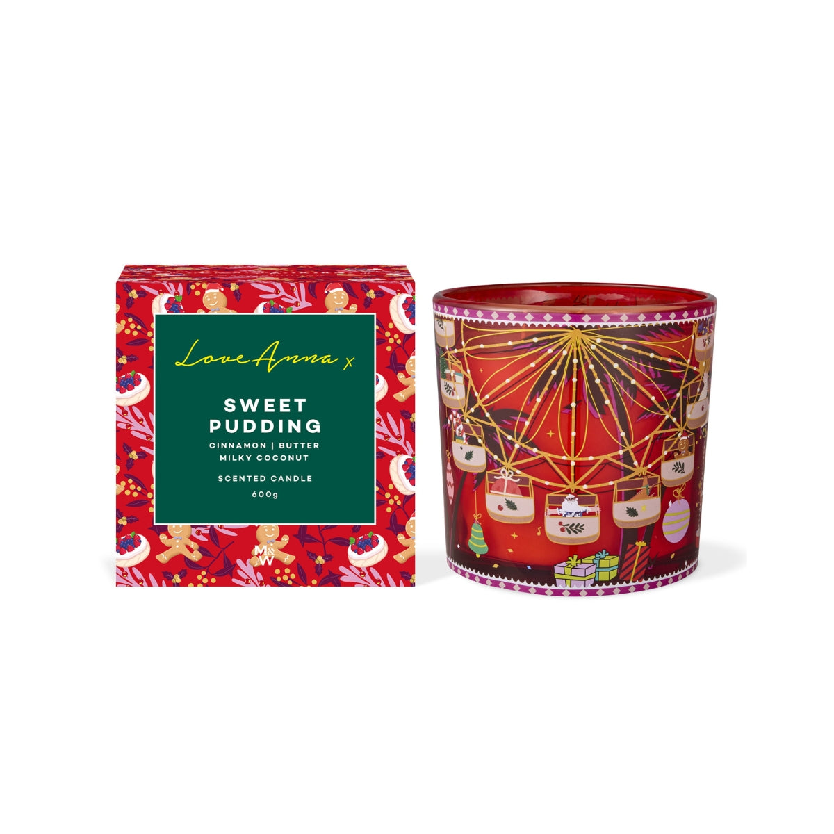 Festive Down Under Fragrance Candle 600g Sweet Pudding Gift Boxed