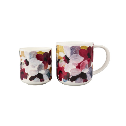 Maxwell & Williams Prudence De Marchi Magnolias Candle 180g & Mug 350ml Giftset Gift Boxed