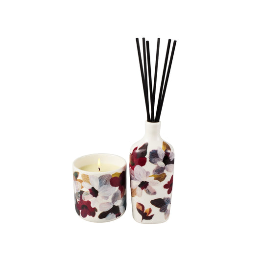 Maxwell & Williams Prudence De Marchi Magnolias Candle 180g & Diffuser 150ml Set Gift Boxed