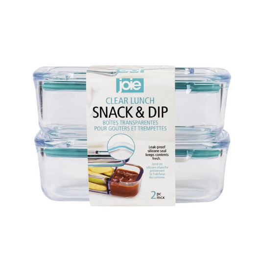 Clear Lunch Snack Box 2PK (Blue)