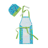 Kasey Rainbow Critters Childrens Apron and Hat Set Blue