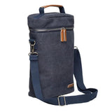 Kayce Navy Insulated Double Wine Bag
