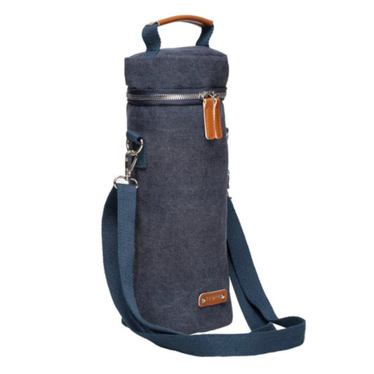 Kayce Navy Insulated Single Wine Bag