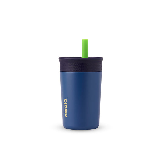Owala Kids Tumbler Stainless Steel Insulated 12oz Home Base (Navy Blue)