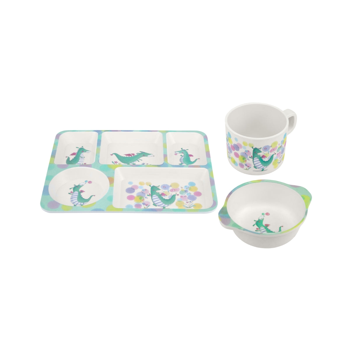 Jedda Robaard Magical Tales Melamine 3pc Dinner Set Dragon Gift Boxed