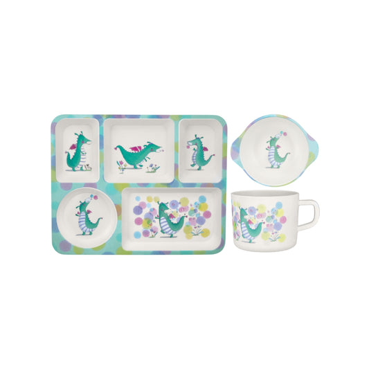 Jedda Robaard Magical Tales Melamine 3pc Dinner Set Dragon Gift Boxed