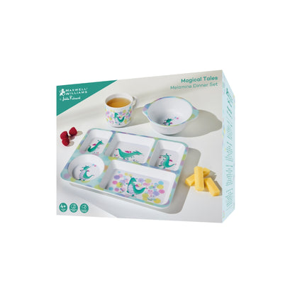 Jedda Robaard Magical Tales Melamine 3pc Dinner Set Dragon Gift Boxed