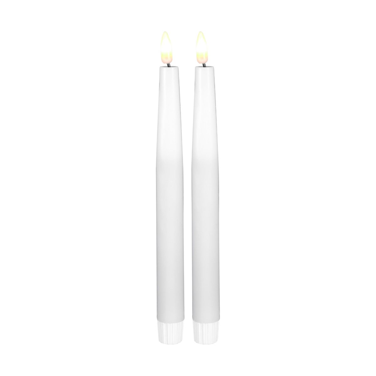 MW Let's Get Lit LED Flameless Taper Candle 24cm 2pc Natural Gift Boxed