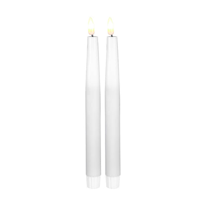 MW Let's Get Lit LED Flameless Taper Candle 24cm 2pc Natural Gift Boxed