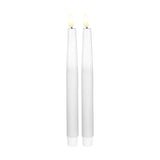 MW Let's Get Lit LED Flameless Taper Candle 24cm 2pc Natural Gift Boxed