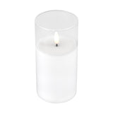 MW Lets Get Lit LED Flameless Candle Glass Hurricane Clear Set of 3 Gift Boxed