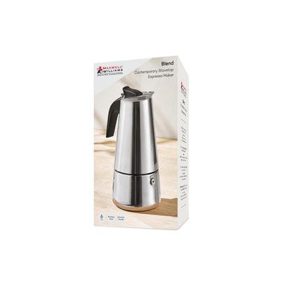 Blend Contemporary Stovetop Espresso Maker 6cup Gift Boxed