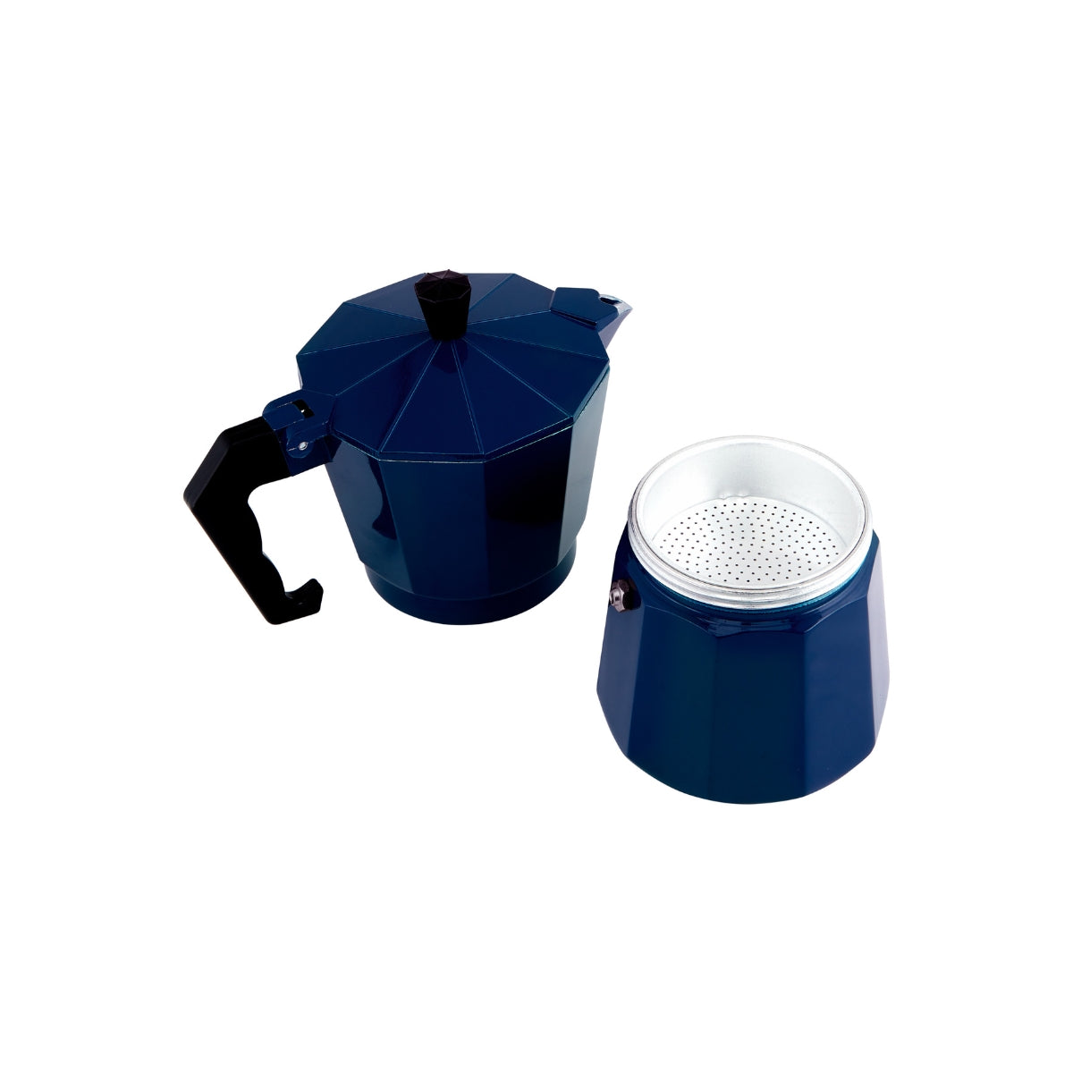 Blend Traditional Stovetop Espresso Maker 6cup Navy Gift Boxed