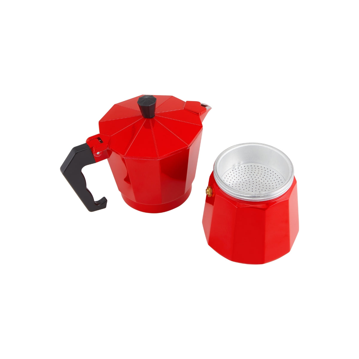 Blend Traditional Stovetop Espresso Maker 6cup Red Gift Boxed